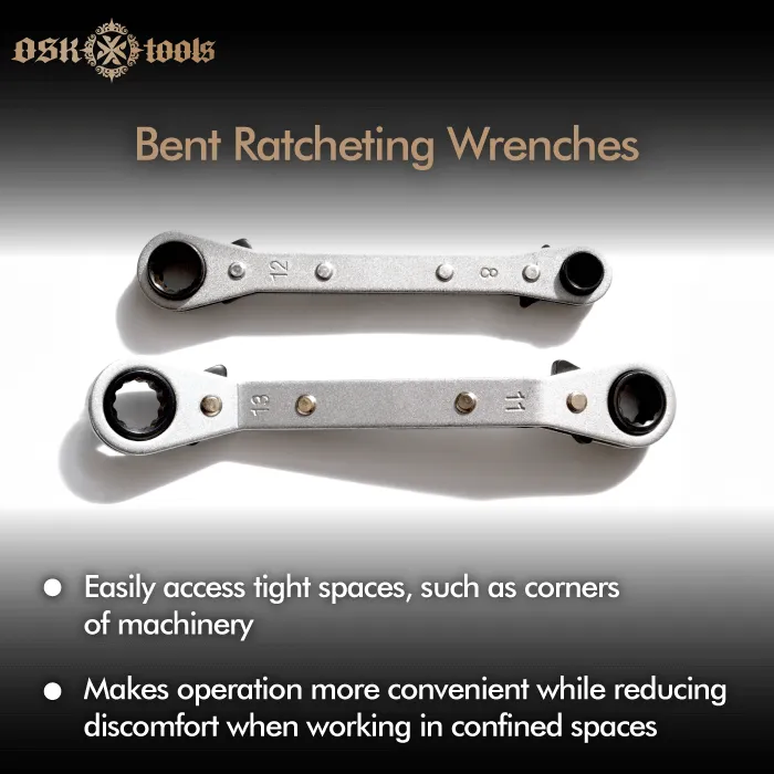 What are the types of ratcheting wrench for tight spaces? Let's look at